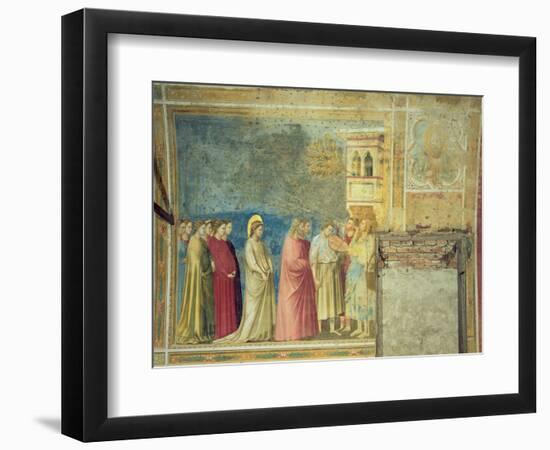 The Virgin's Wedding Procession, c.1305 (Post Restoration)-Giotto di Bondone-Framed Giclee Print