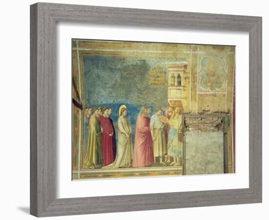 The Virgin's Wedding Procession, c.1305 (Post Restoration)-Giotto di Bondone-Framed Giclee Print