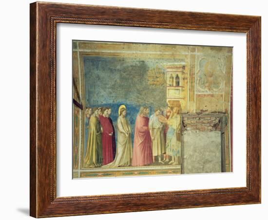 The Virgin's Wedding Procession, c.1305 (Post Restoration)-Giotto di Bondone-Framed Giclee Print