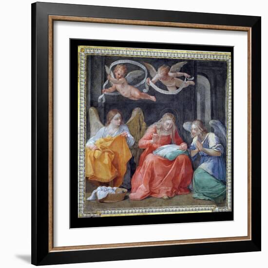 The Virgin Sewing, from the "Cappella Dell'Annunciata" 1610-Guido Reni-Framed Giclee Print