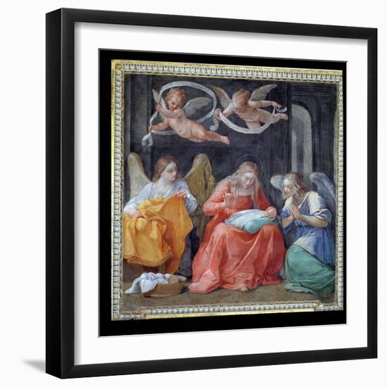 The Virgin Sewing, from the "Cappella Dell'Annunciata" 1610-Guido Reni-Framed Giclee Print