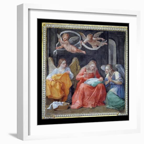 The Virgin Sewing, from the "Cappella Dell'Annunciata" 1610-Guido Reni-Framed Giclee Print