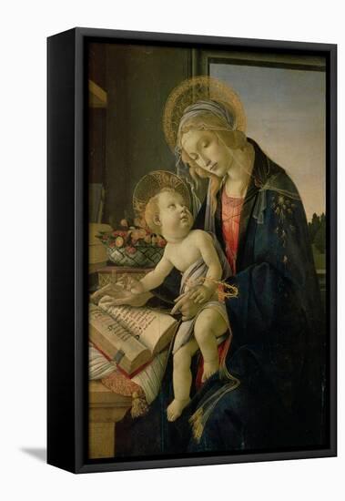 The Virgin Teaching the Infant Jesus to Read-Sandro Botticelli-Framed Premier Image Canvas