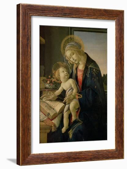 The Virgin Teaching the Infant Jesus to Read-Sandro Botticelli-Framed Giclee Print