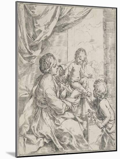 The Virgin, the Infant Jesus and Saint Jean-Baptiste-Guido Reni-Mounted Giclee Print