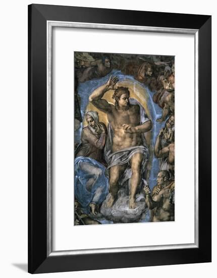 The Virgin Trying to Intercede with Christ-Michelangelo Buonarroti-Framed Giclee Print