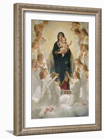 The Virgin with Angels, 1900-William Adolphe Bouguereau-Framed Premium Giclee Print