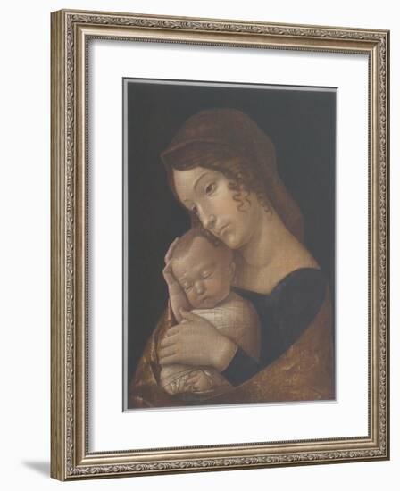 The Virgin with Sleeping Child-Andrea Mantegna-Framed Collectable Print