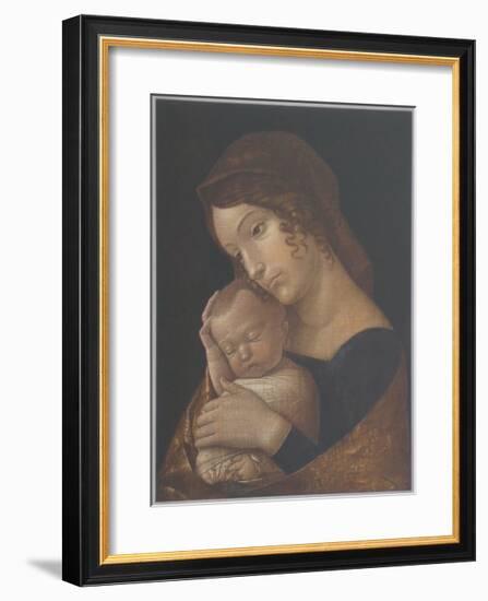 The Virgin with Sleeping Child-Andrea Mantegna-Framed Collectable Print