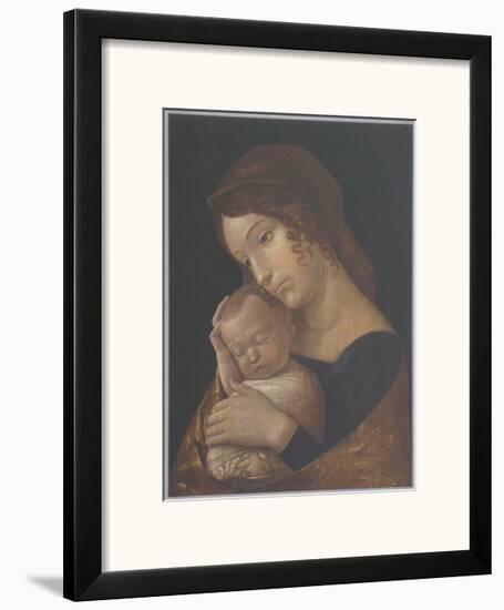The Virgin with Sleeping Child-Andrea Mantegna-Framed Art Print
