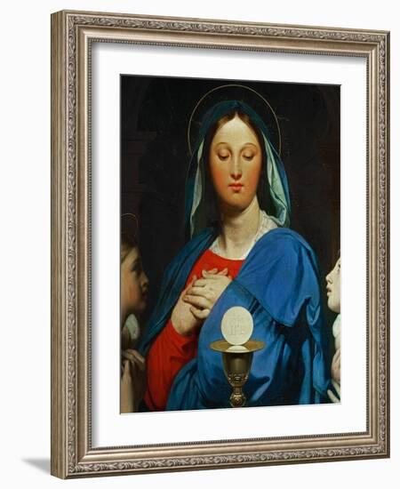 The Virgin with the Eucharist, 1866-Jean-Auguste-Dominique Ingres-Framed Giclee Print