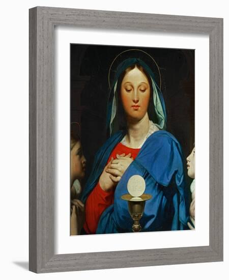 The Virgin with the Eucharist, 1866-Jean-Auguste-Dominique Ingres-Framed Giclee Print