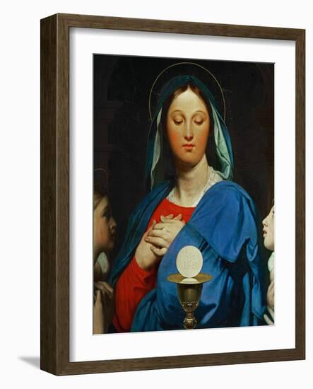 The Virgin with the Eucharist, 1866-Jean-Auguste-Dominique Ingres-Framed Giclee Print