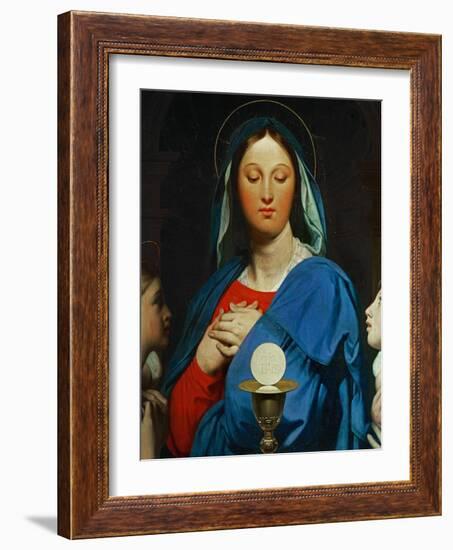 The Virgin with the Eucharist, 1866-Jean-Auguste-Dominique Ingres-Framed Giclee Print