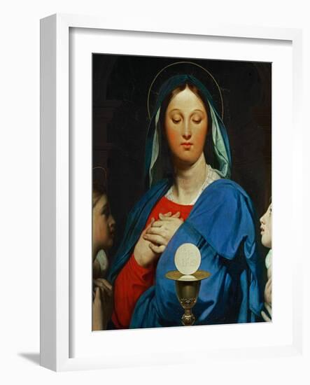 The Virgin with the Eucharist, 1866-Jean-Auguste-Dominique Ingres-Framed Giclee Print