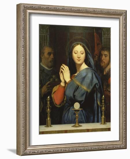 The Virgin with the Host. 1841-Jean Auguste Dominique Ingres-Framed Giclee Print