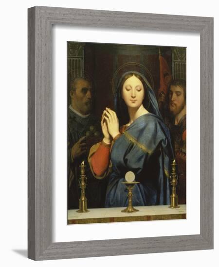 The Virgin with the Host. 1841-Jean Auguste Dominique Ingres-Framed Giclee Print