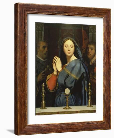 The Virgin with the Host. 1841-Jean Auguste Dominique Ingres-Framed Giclee Print