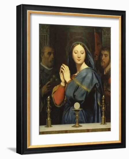 The Virgin with the Host. 1841-Jean Auguste Dominique Ingres-Framed Giclee Print