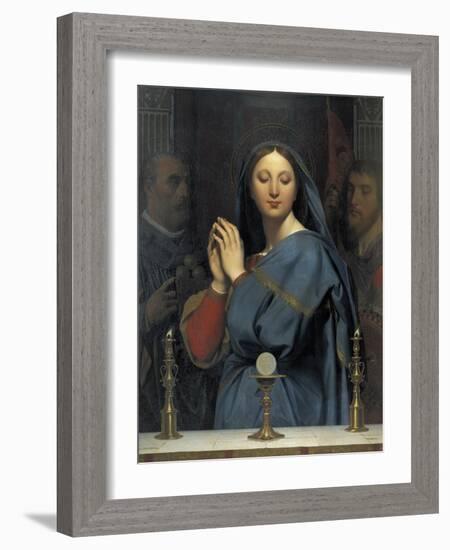 The Virgin with the Host-Jean-Auguste-Dominique Ingres-Framed Art Print