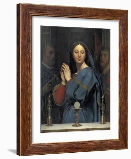 The Virgin with the Host-Jean-Auguste-Dominique Ingres-Framed Art Print