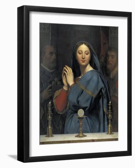 The Virgin with the Host-Jean-Auguste-Dominique Ingres-Framed Art Print