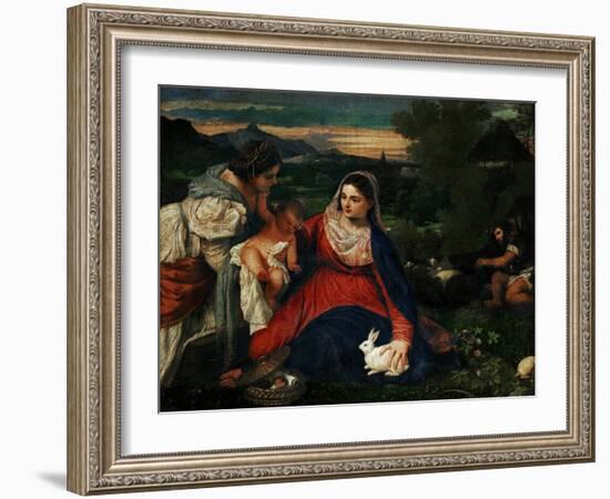 The Virgin with the Rabbit-Titian (Tiziano Vecelli)-Framed Giclee Print