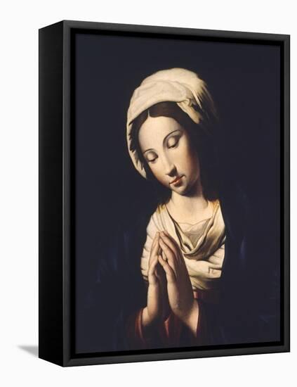 The Virgin-Giovanni Battista Salvi da Sassoferrato-Framed Premier Image Canvas