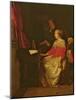 The Virginal Lesson-Gabriel Metsu-Mounted Giclee Print