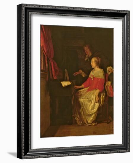 The Virginal Lesson-Gabriel Metsu-Framed Giclee Print