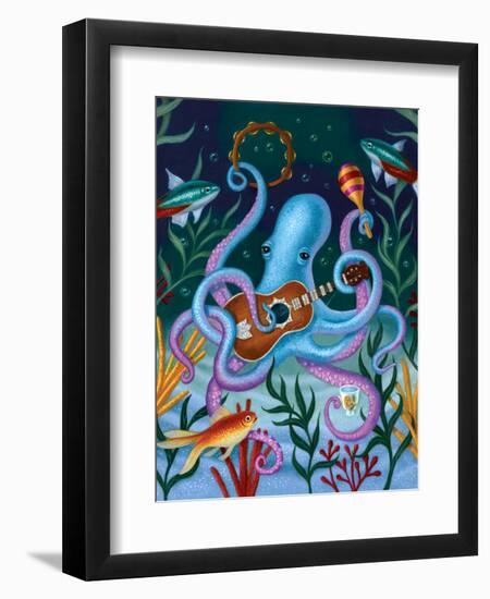 The Virtuoso In Blue-Gina Matarazzo-Framed Art Print