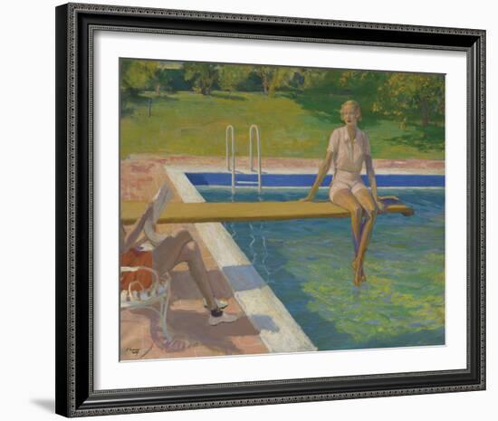 The Viscountess Castlerosse, Palm Springs-Sir John Lavery-Framed Giclee Print