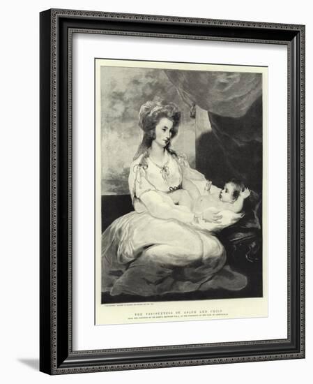 The Viscountess St Asaph and Child-Sir Joshua Reynolds-Framed Giclee Print