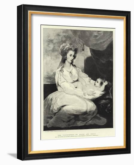 The Viscountess St Asaph and Child-Sir Joshua Reynolds-Framed Giclee Print