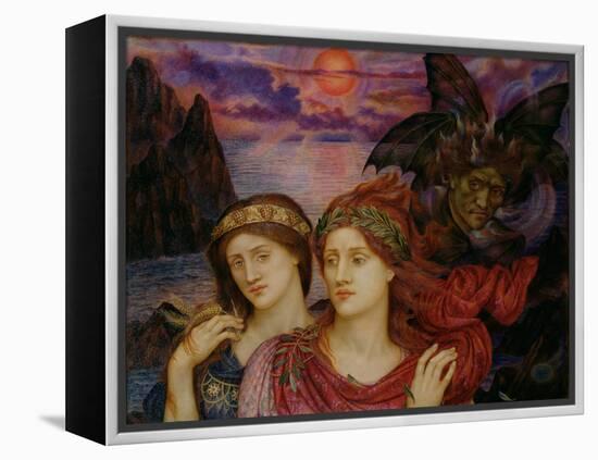 The Vision, 1914 (Oil on Canvas)-Evelyn De Morgan-Framed Premier Image Canvas