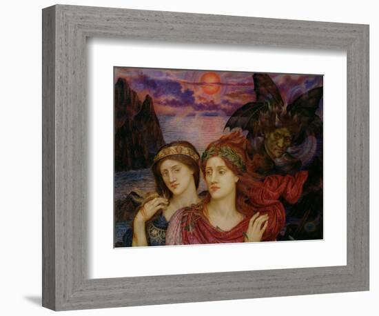 The Vision, 1914 (Oil on Canvas)-Evelyn De Morgan-Framed Giclee Print