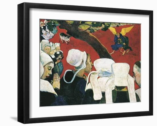 The Vision after the Sermon-Paul Gauguin-Framed Art Print