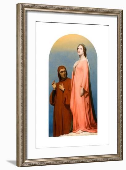 The Vision: Dante and Beatrice, 1846-Ary Scheffer-Framed Giclee Print