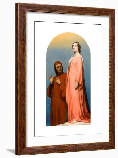 The Vision: Dante and Beatrice, 1846-Ary Scheffer-Framed Giclee Print