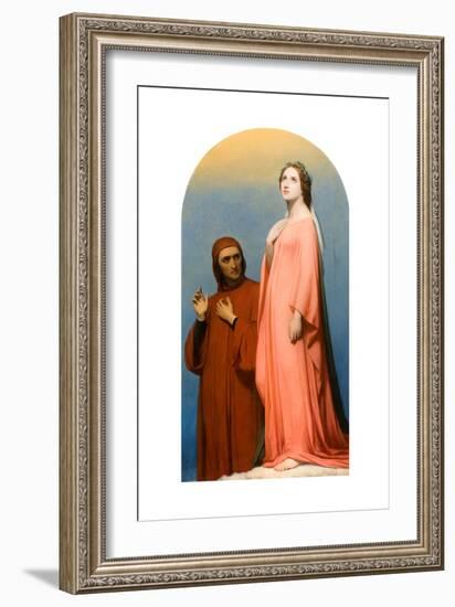 The Vision: Dante and Beatrice, 1846-Ary Scheffer-Framed Giclee Print