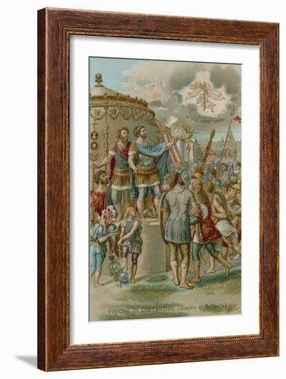 The Vision of Constantine before the Battle of Milvian Bridge, 312-null-Framed Giclee Print