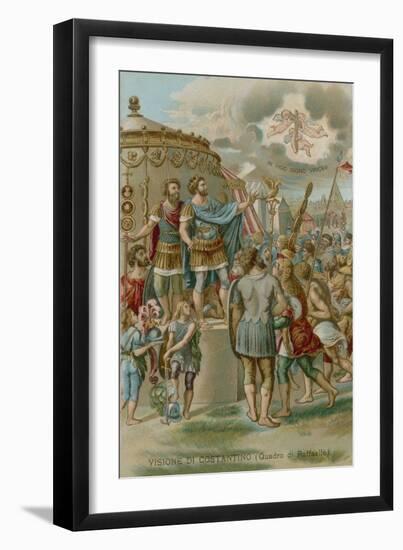 The Vision of Constantine before the Battle of Milvian Bridge, 312-null-Framed Giclee Print