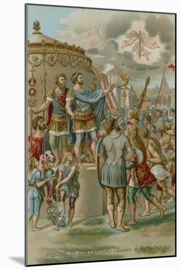 The Vision of Constantine before the Battle of Milvian Bridge, 312-null-Mounted Giclee Print