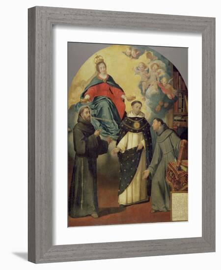 The Vision of Fray Lauterio, C.1640-Bartolome Esteban Murillo-Framed Giclee Print