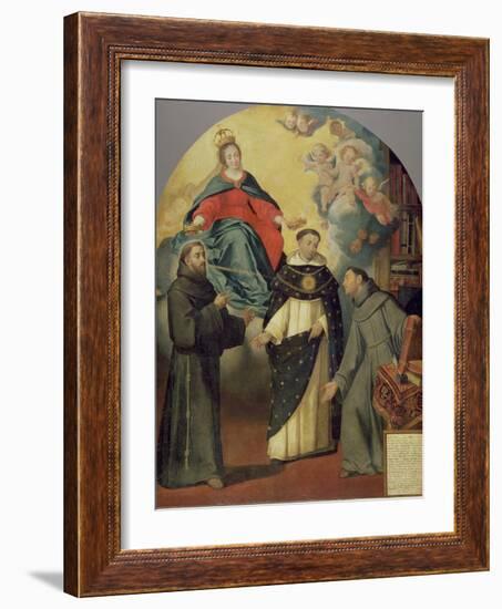 The Vision of Fray Lauterio, C.1640-Bartolome Esteban Murillo-Framed Giclee Print