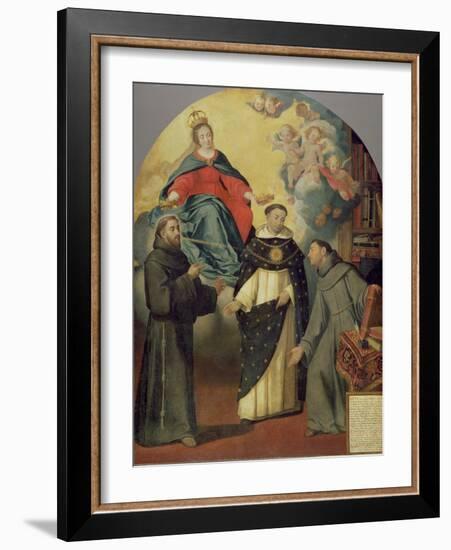 The Vision of Fray Lauterio, C.1640-Bartolome Esteban Murillo-Framed Giclee Print