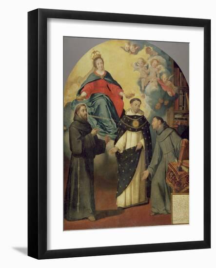 The Vision of Fray Lauterio, C.1640-Bartolome Esteban Murillo-Framed Giclee Print