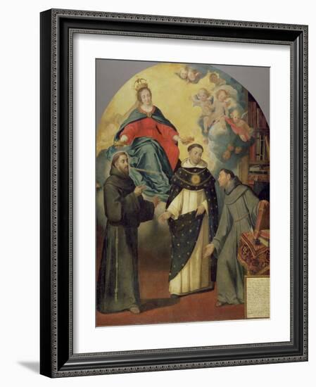 The Vision of Fray Lauterio, C.1640-Bartolome Esteban Murillo-Framed Giclee Print