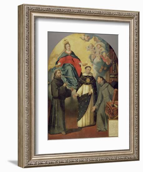 The Vision of Fray Lauterio, C.1640-Bartolome Esteban Murillo-Framed Giclee Print