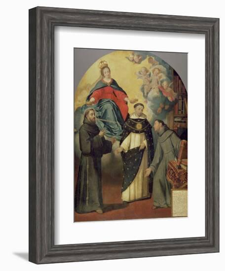 The Vision of Fray Lauterio, C.1640-Bartolome Esteban Murillo-Framed Giclee Print